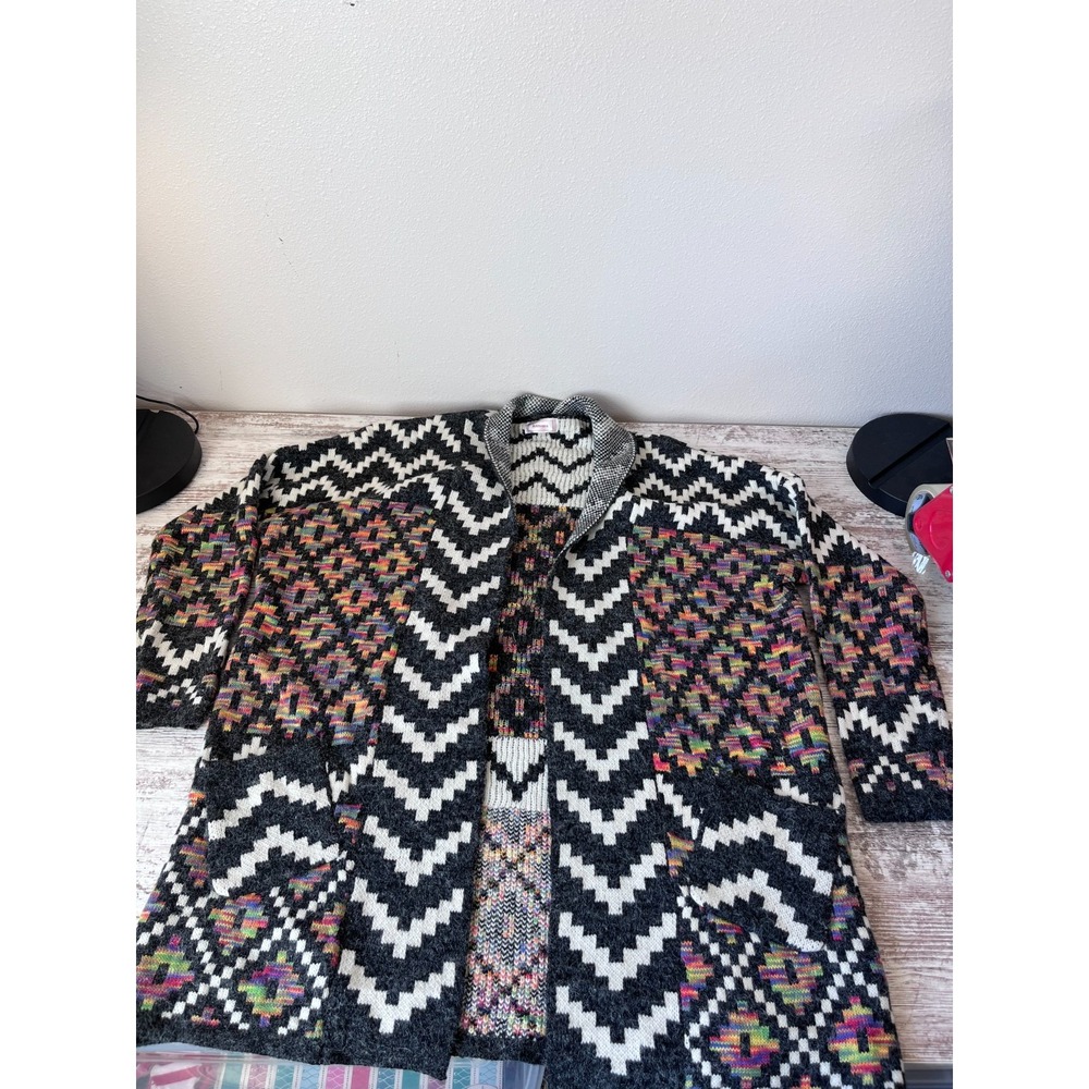 Women's KAMANA Aztec Bohemian Open Cardigan Size XL Aztec Geometric Southwest